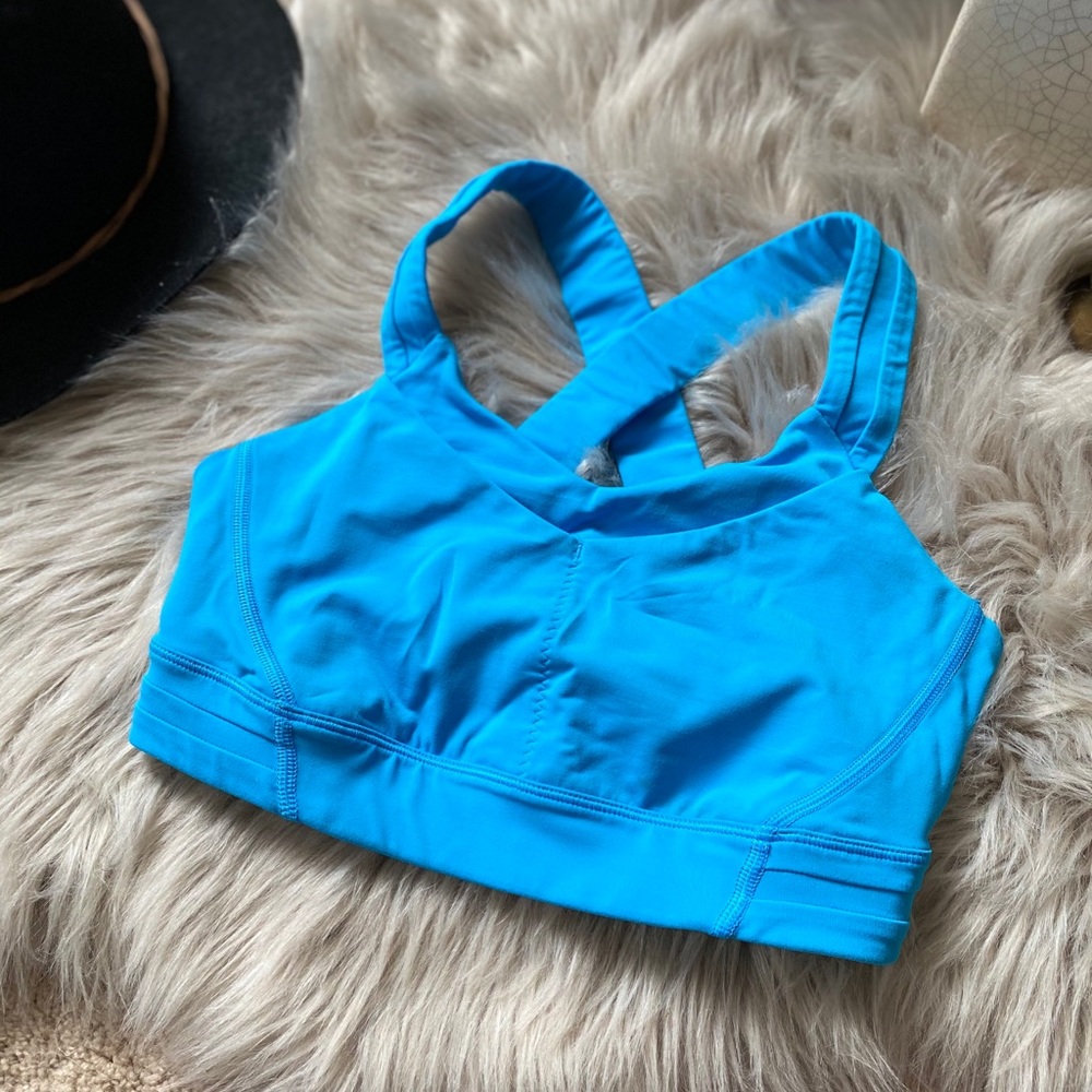 Lululemon athletica blue high cut bra 4